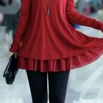 Red ruffle bohemian bow back dress NWT Photo 10