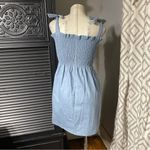 Faith Rowan‎ Leeves Chambray Smocked Dress Women’s size S handmade Blue Photo 2