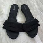 Birdies  The Sparrow Black Fringe Slides Sandals 7.5 Photo 0