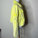 Free People  Neon Yellow Part Time Love Corduroy Jacket Photo 5