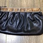 Vintage Black Clutch Purse with Metallic Gold Trim Photo 0
