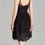 Free People kristal Metallic gold and black lace mini Dress,Size 8 Photo 4