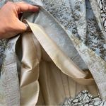 Jessica McClintock Y2K  strapless gold blue foil floral pleat skirt prom dress 10 Photo 4