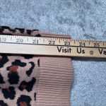 EXPRESS Sweater Leopard Print Cheetah Crew Neck Long Sleeve Brown Edgy Medium Photo 9