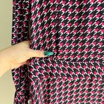 Equipment Magnolia Star Houndstooth Print Dropwaist Dress in Pink & Black size 0 Photo 7