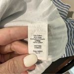 J. Crew Factory Off the Shoulder Dress Striped Linen Blue White Size 00 Photo 3