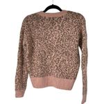 Madewell Pink Leopard Animal Print Merino Wool Blend Sweater Photo 8