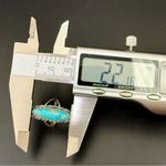 Vintage Unsigned Handcrafted Sterling Silver Oval Turquoise Ring Size 4 4g. Blue Photo 8