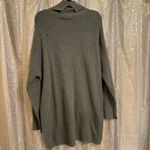 Aerie Deep Olive Green Cozyup Waffle Knit Sweater Dress Large NWT Photo 1