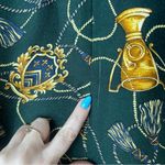 Vintage 80s/90s Green Trophy Crest Tassel Print Maxi Skirt M Size M Photo 1