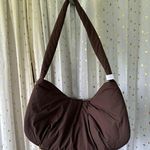 Anthropologie By NWT Coco Chocolate Puffy Hobo Nylon Sling Bag In Zip Closure Photo 4