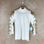 CeCe  Bowtie Cutout Sleeve Sweater NWT XS Photo 7