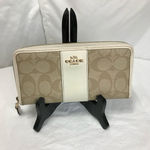 Coach  Signature Canvas Accordion Zip Wallet Photo 0