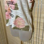 Wild Kiss Pink White Pebbled Fabric Hooded Tank Top I Always Look This Good M Size M Photo 7