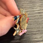 Mary Kay Brooch Pin Border Pink Cadillac Star Lipstick Dollar Sign Gold Tone Photo 4