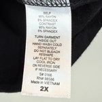 Ava James Top Womens 2X Black Pink Embellished Floral Stretch Sequin Blouse Art Photo 5