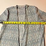 Cupcakes and Cashmere Gray Blue Graphic Print Maxi Shirt Women's Small Lagenlook Photo 7