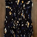 Tahari  Arthur S. Levine geometric black structured exposed zipper dress, size 6 Photo 6