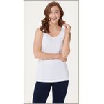 Susan Graver Modern Essentials Liquid Knit Tank Top White – Size Small – NWT Photo 3