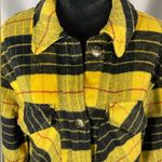 Ashley by 26 International  Outerwear Women’s Flannel Yellow Plaid Jacket Sz M Photo 4