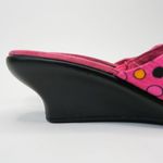 White Stag Vintage 90s Pink Polka Dot Wedge Sandals Photo 4