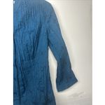 st. john's bay Women's Blouse Size L 3/4 Sleeve V Neck Button Down Dark Teal Photo 4