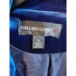 Colleen Lopez Velvet Embroidered Blazer Jacket Womens 1X Navy Blue Floral Photo 4