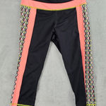 Trina Turk  Recreation Cropped Leggings Pink Black Women's Size  Small Photo 0