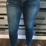 Liverpool Abby Medium Adams Wash Mid Rise Distressed Skinny Jeans Sz 4 Photo 0