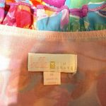 Floral Printed Top Women’s Medium Belle by Kim Gravel (QVC) Smocked Sleeve Pink Photo 5