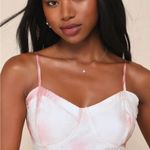 Lulu's Pink and White Mini Sundress for Weddings Size M Photo 2