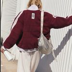 NWT Free People FP Movement Fleecy Sherpa Scrunchy Pippa Jacket in Burgundy Red Photo 5