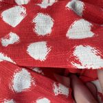 Eliza J Brush Dot Sleeveless A-Line Halter Dress Dark Coral Ivory Size 12 Photo 8