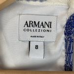 Armani Collezioni  Blue & White Floral Print Short Sleeve Blouse Top 8 Photo 2