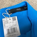 Mango Blue Asymmetrical Ruffle Trim Mini Skirt Size S Photo 1