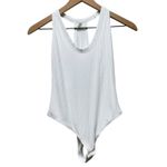 Free People Free People Intimately Ribbed Speed Dial Bodysuit L White Racerback Scoop Neck Photo 2