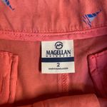 Magellan outdoors Magellan Women's Shorts Sz 2 Coral Sail Boat Print Chino Nautical Beach Resort Photo 4