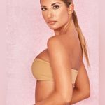 House Of CB NWT  London Bikini Swimsuit Bandeau Top Miyato Pale Gold XS Photo 2