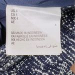 Maison Jules  Size 4 Blue/White/Silver Metallic Tweed Back Zip Lined Skirt Photo 8