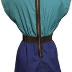 Bebop Colorblock Fit and Flare Dress Teal and Blue Photo 4