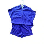 Pippa The Label poppy silk playsuit size S/M purple Photo 5