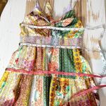 Alice + Olivia  Karolina Tie Front Maxi Dress in Vintage Summer Lavender Fields Photo 11