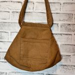 Tan Star‎ Patchwork Tote Bag corduroy, quilted handmade Photo 1