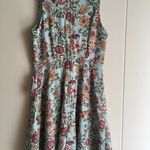 Turquoise Floral Dress, Size 3/4 Blue Photo 6