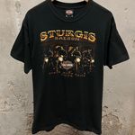 Harley Davidson Y2K 2006 Sturgis Saloon Black Deadwood Biker T-Shirt Large L Photo 0
