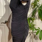 Kay Unger Vintage Y2k Asymmetric Full Zip Draped Fit Bodice Pencil Dress Photo 3