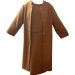 Vintage 70s womens medium large dress jacket and belt brown orange burnt cute ho Photo 0