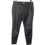 Eileen Fisher  Women’s Black Pull On Coated Organic Cotton Leggings Size Medium Photo 1