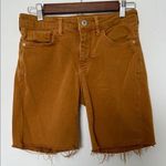 Anthropologie Pilcro Women's Bermuda Shorts High Rise Slim Cutoff Burnt Orange Size 26 Photo 0
