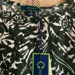 CWonder NWT Green White Dress Linen Knee Length Formal Summer Outfit Size S Photo 2